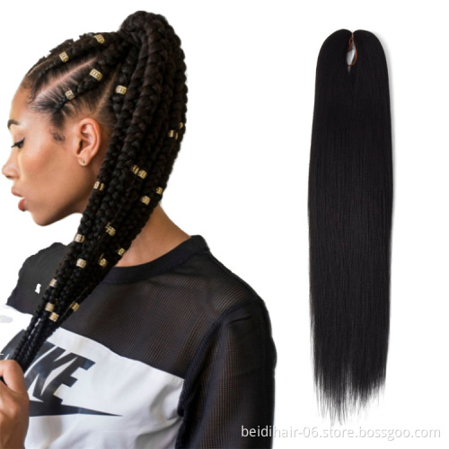 26inch 20inch Easy Braids Prestretched EZ Braiding Hair Hot Water Setting Yaki Straight Soft Jumbo Braid Synthetic Hair